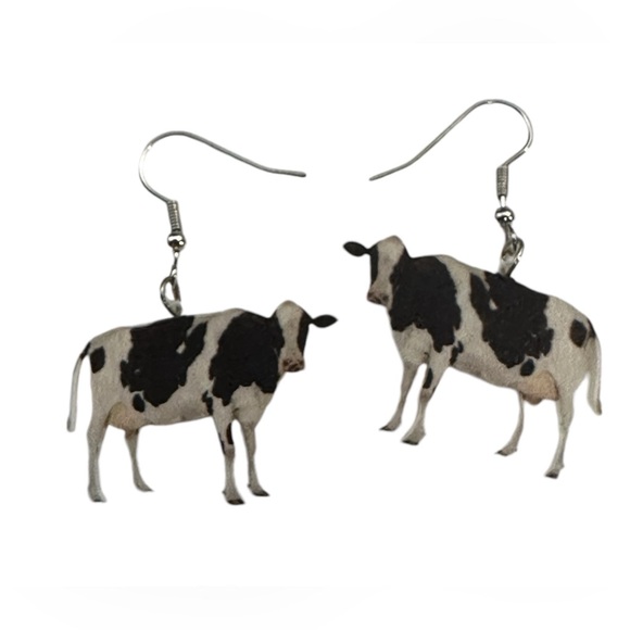 Jewelry - Cow print earrings-cow shaped